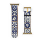Portuguese Blue Azulejo Tile Watch Band - The Global Wanderer