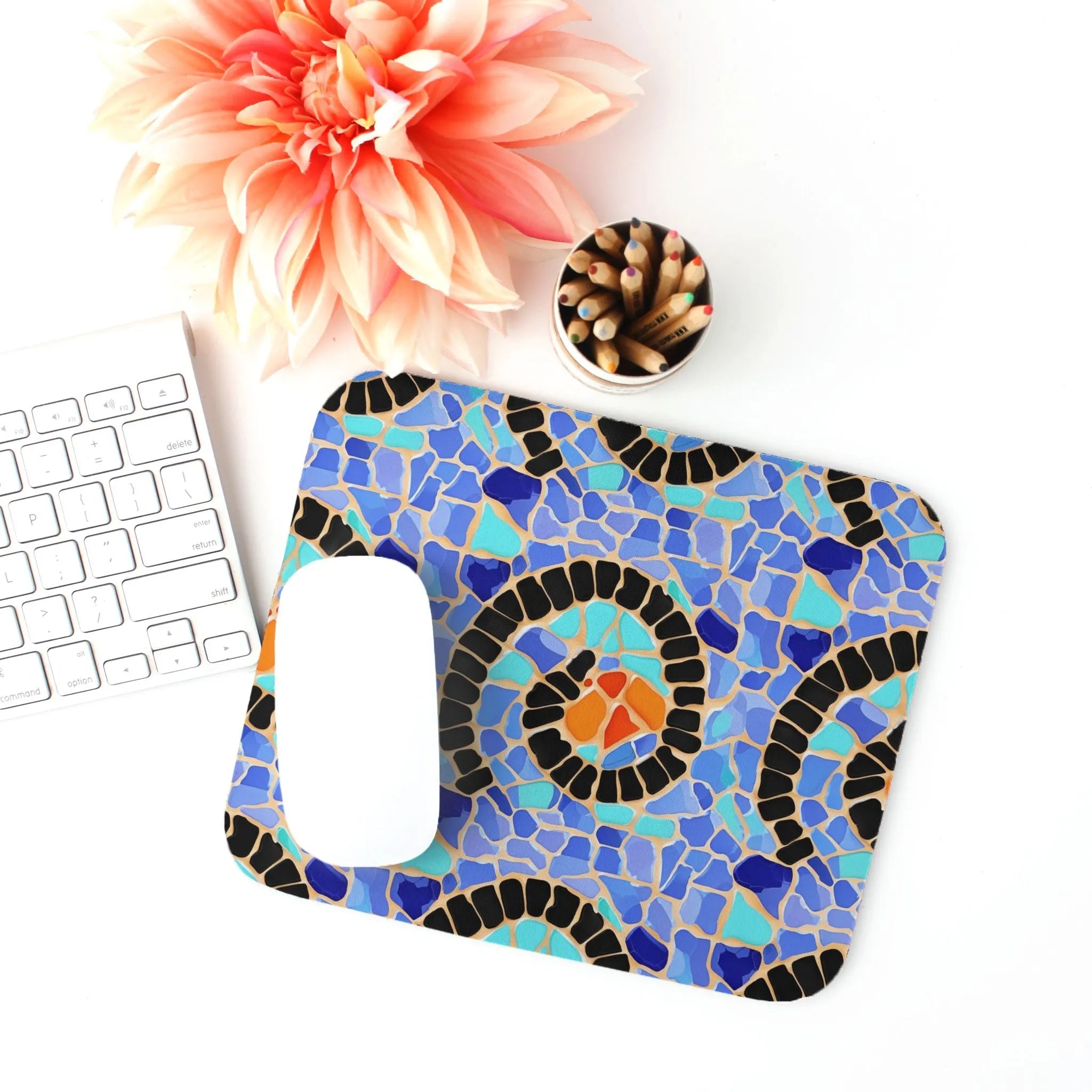 Reus Twirl Mosaic Mouse Pad - The Global Wanderer