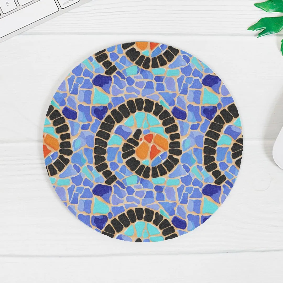 Reus Twirl Mosaic Mouse Pad - The Global Wanderer