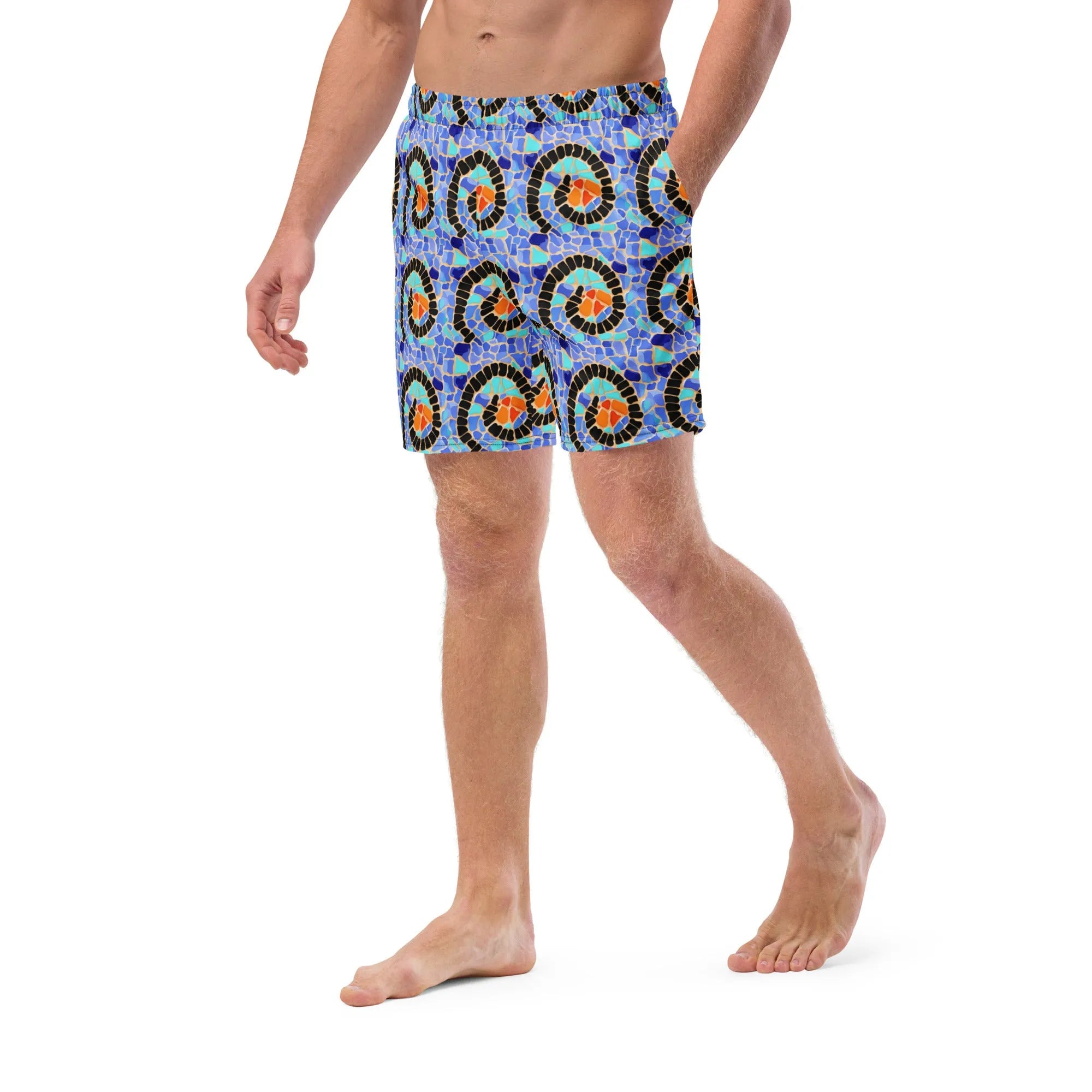 Reus Twirl Mosaic Recycled Swim Trunks - The Global Wanderer