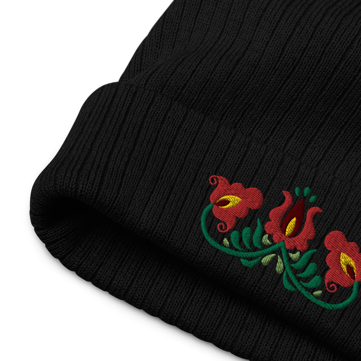 Hungarian Matyó Embroidered Beanie - The Global Wanderer