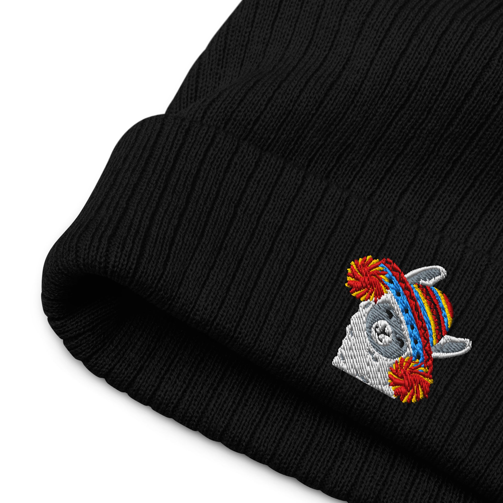 Peruvian Alpaca Embroidered Beanie - The Global Wanderer