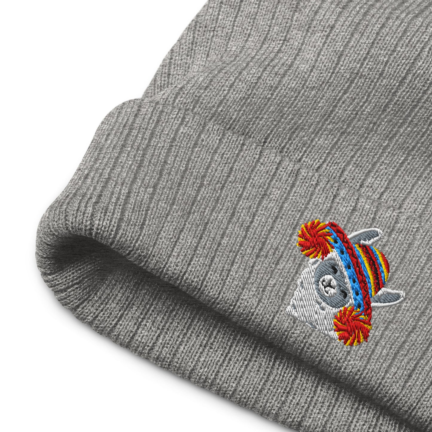 Peruvian Alpaca Embroidered Beanie - The Global Wanderer