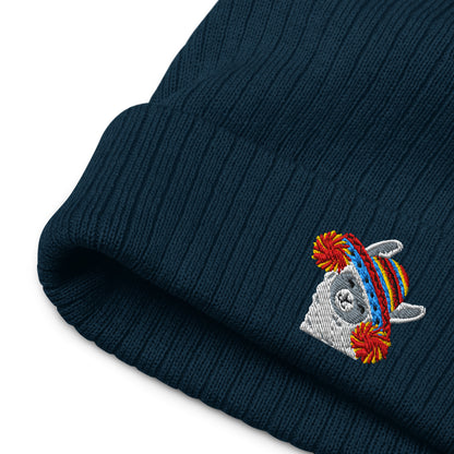 Peruvian Alpaca Embroidered Beanie - The Global Wanderer