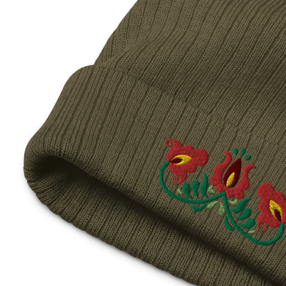 Hungarian Matyó Embroidered Beanie