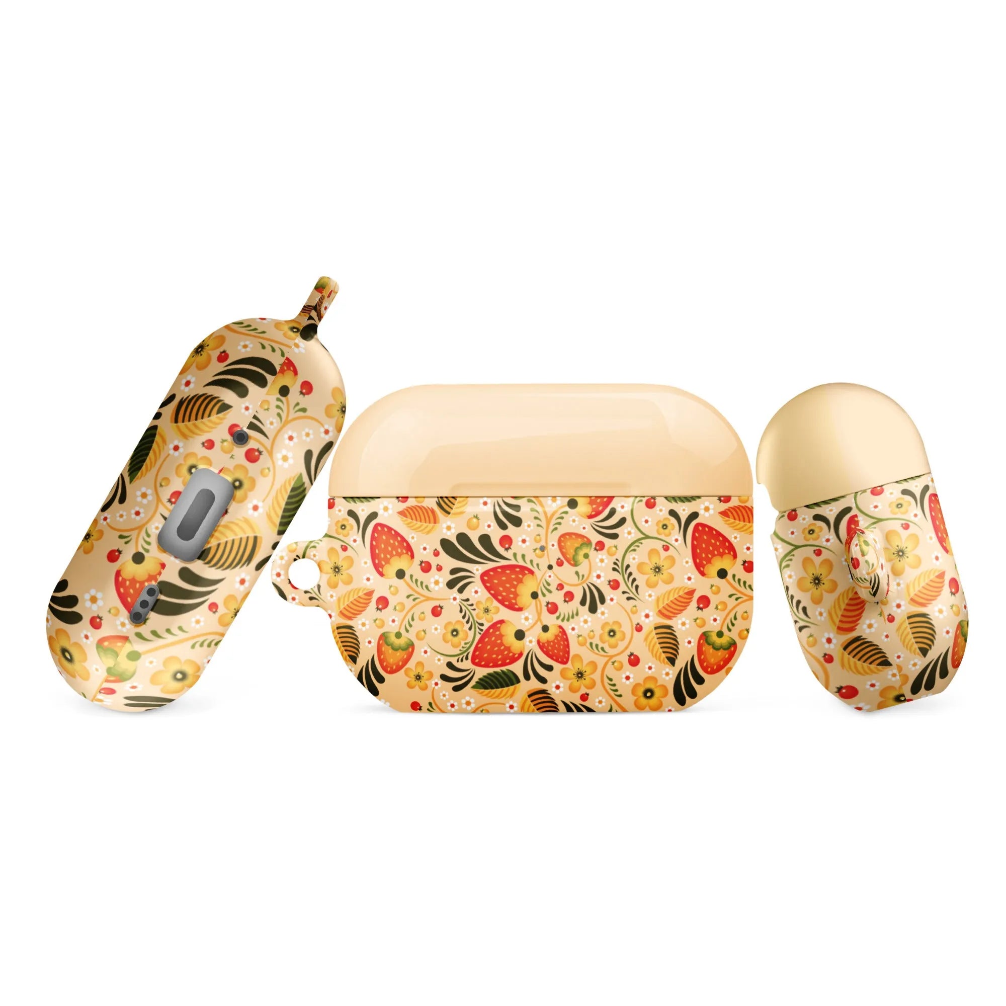 Russian Beige Khokhloma AirPod Pro 2 Case - The Global Wanderer