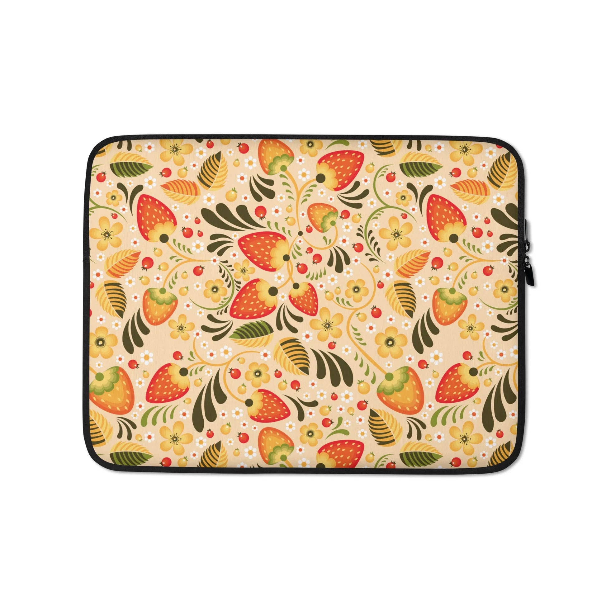 Russian Beige Khokhloma Laptop Case - The Global Wanderer