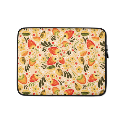 Russian Beige Khokhloma Laptop Case - The Global Wanderer