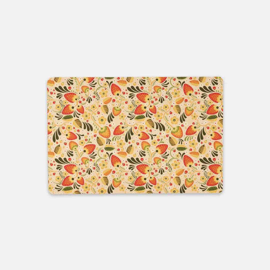 Russian Beige Khokhloma Print Desk Mat - The Global Wanderer