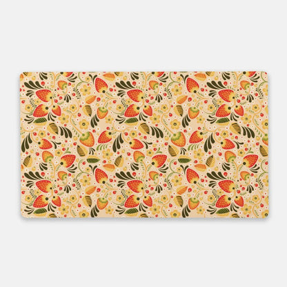 Russian Beige Khokhloma Print Desk Mat - The Global Wanderer