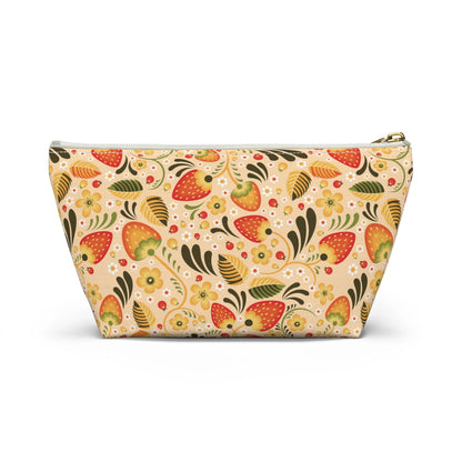 Russian Beige Khokhloma Print Pouch - The Global Wanderer