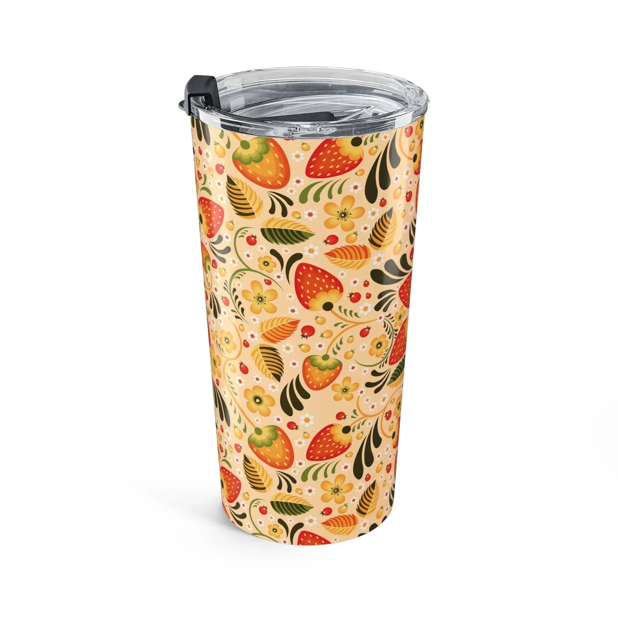 Russian Beige Khokhloma Tumbler - The Global Wanderer