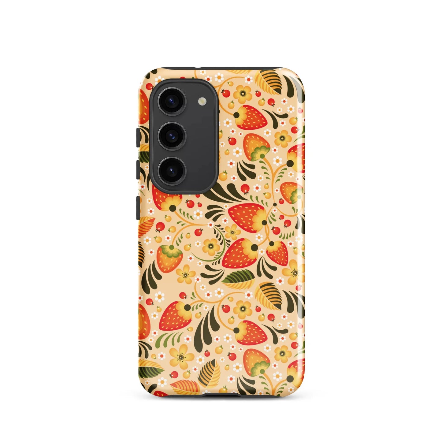 Russian Khokhloma Beige Tough Samsung® Case - The Global Wanderer