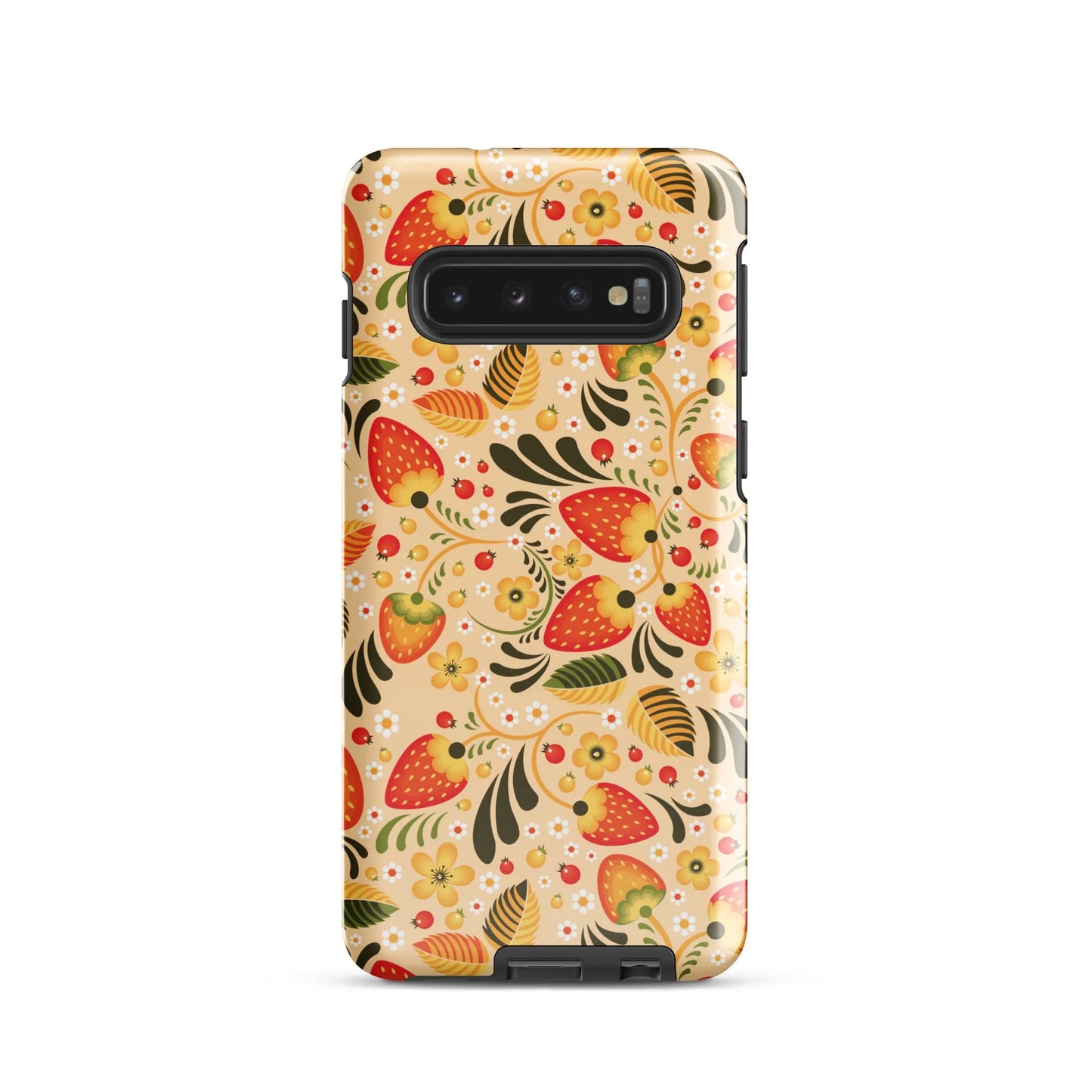 Russian Khokhloma Beige Tough Samsung® Case - The Global Wanderer