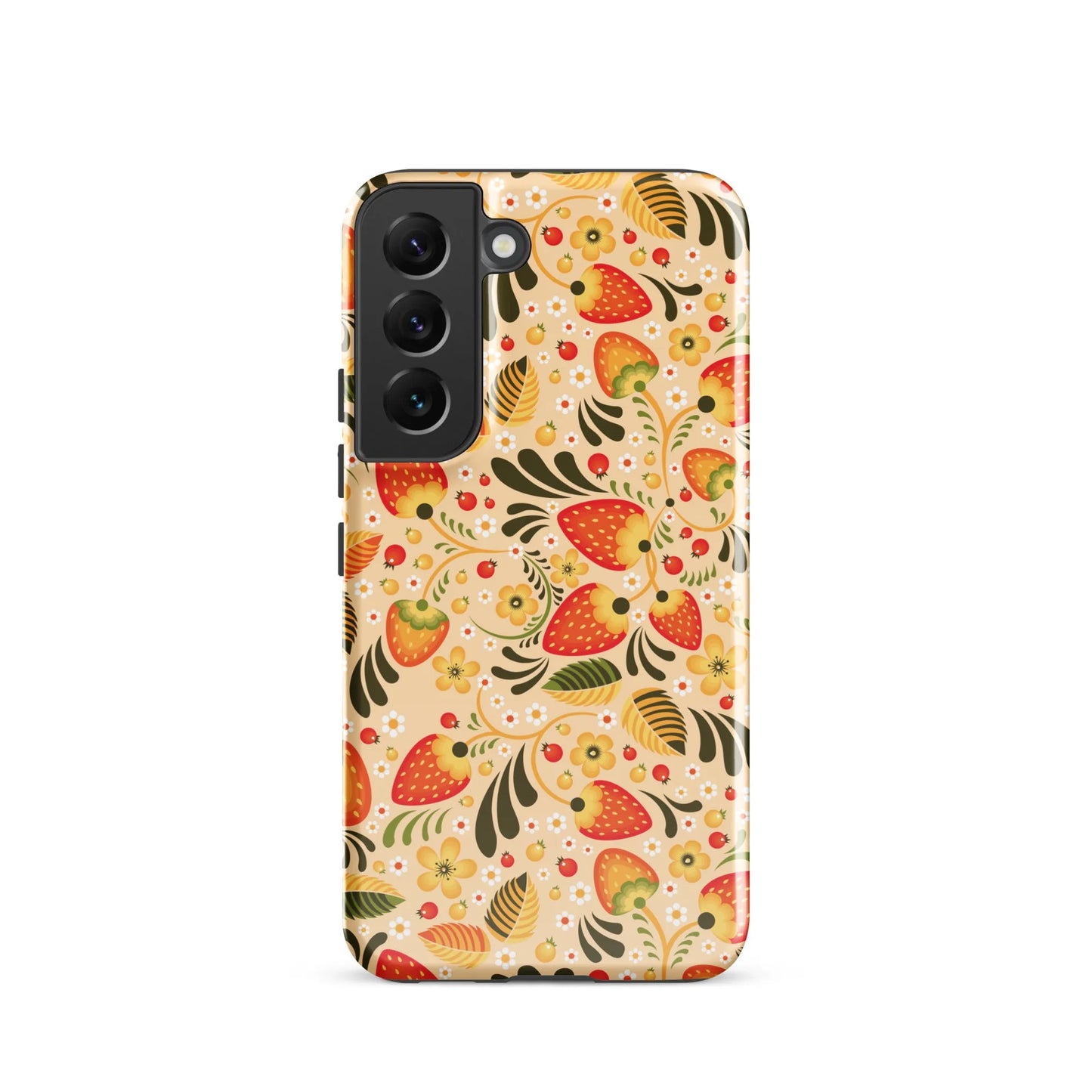 Russian Khokhloma Beige Tough Samsung® Case - The Global Wanderer