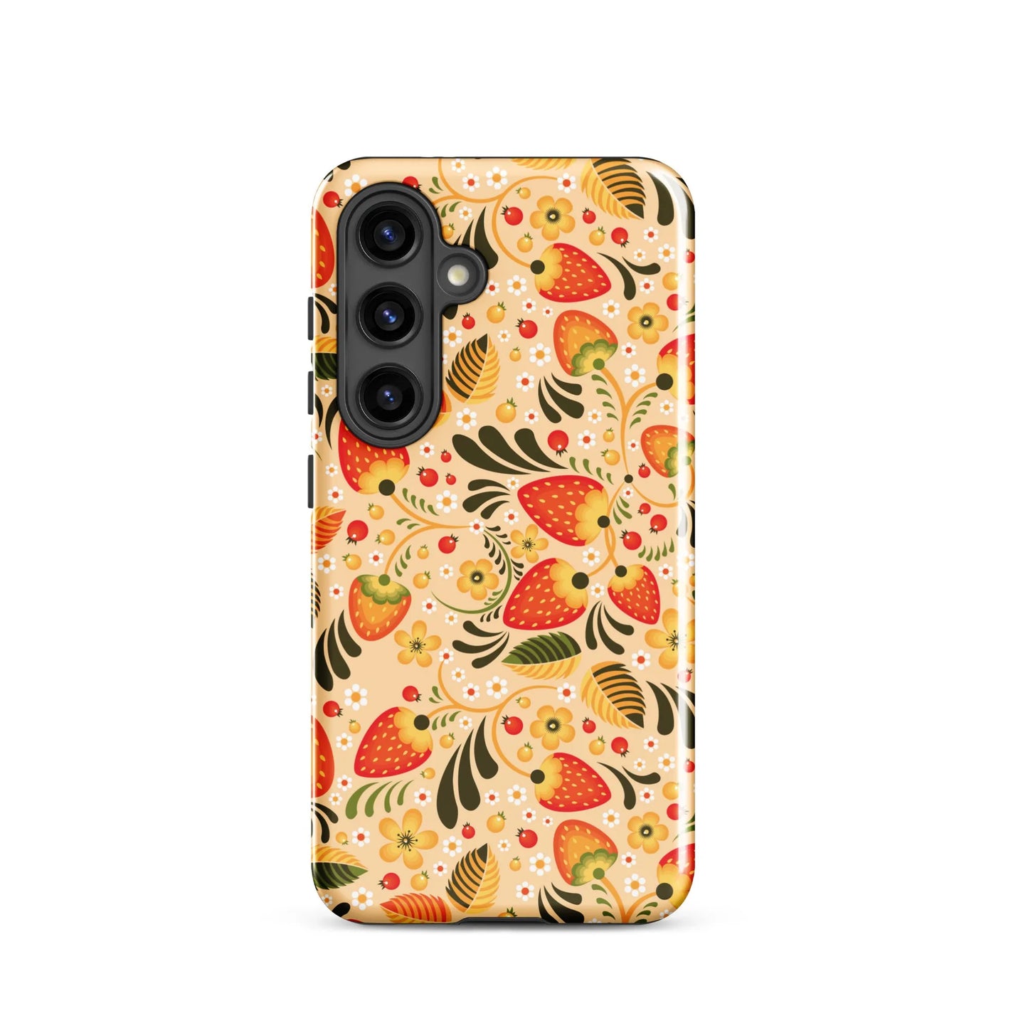 Russian Khokhloma Beige Tough Samsung® Case - The Global Wanderer