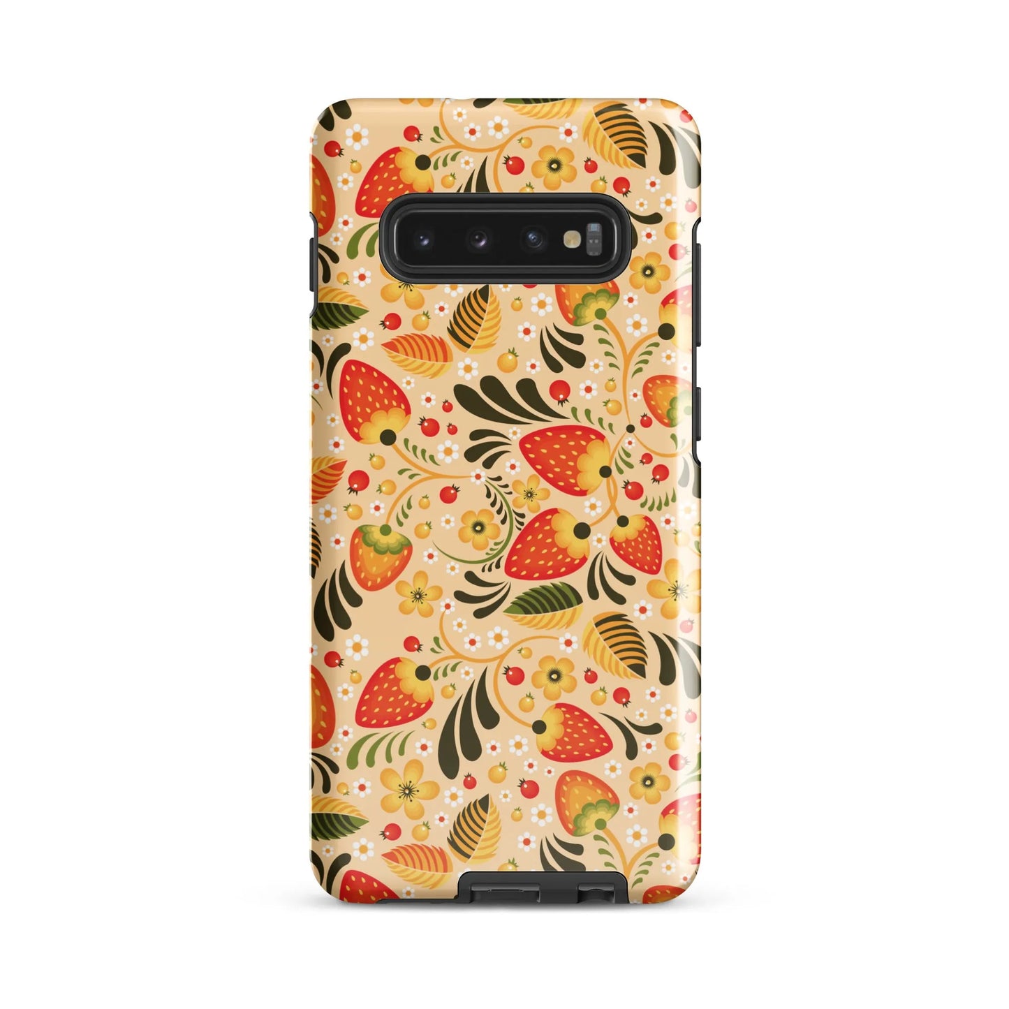 Russian Khokhloma Beige Tough Samsung® Case - The Global Wanderer