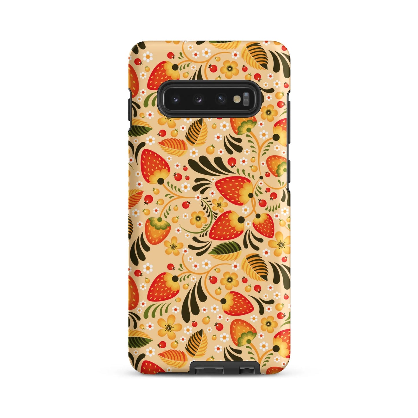 Russian Khokhloma Beige Tough Samsung® Case - The Global Wanderer