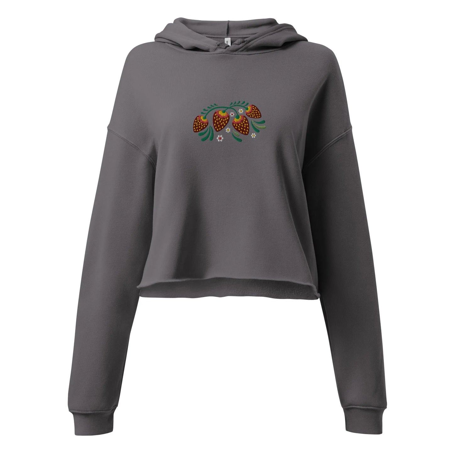 Russian Khokhloma Embroidered Cropped Hoodie - The Global Wanderer