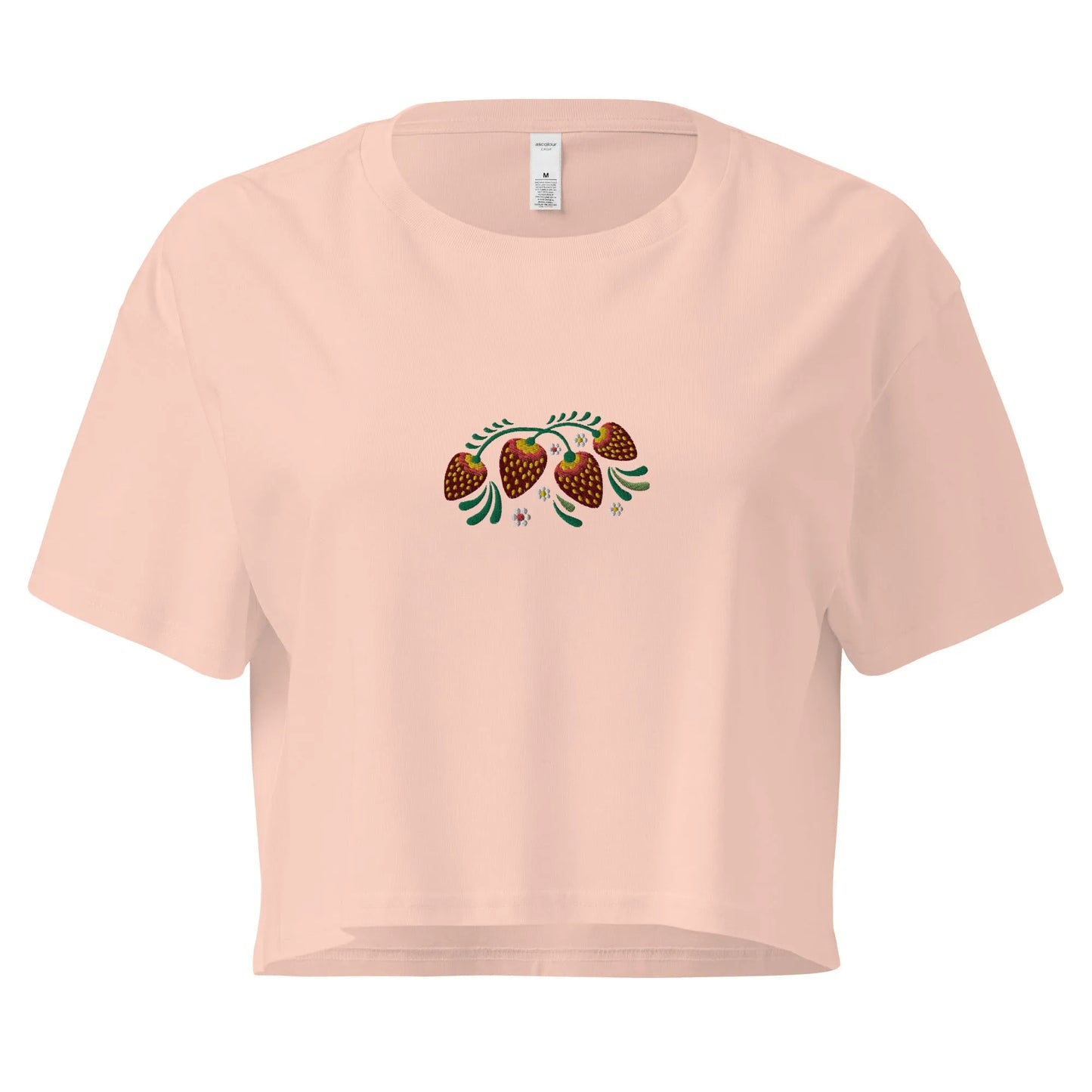 Russian Khokhloma Embroidered Cropped T-Shirt - The Global Wanderer