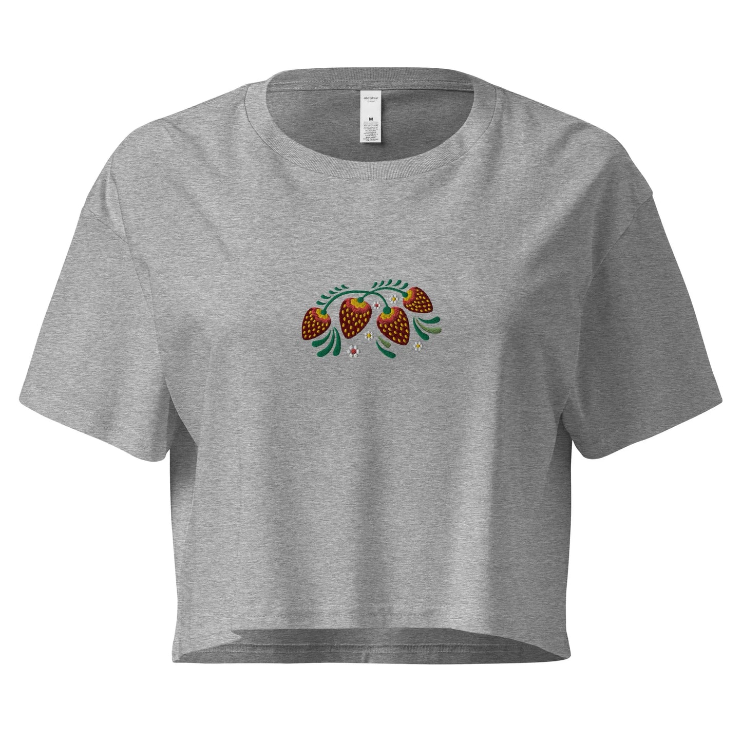 Russian Khokhloma Embroidered Cropped T-Shirt - The Global Wanderer