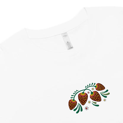 Russian Khokhloma Embroidered Cropped T-Shirt - The Global Wanderer