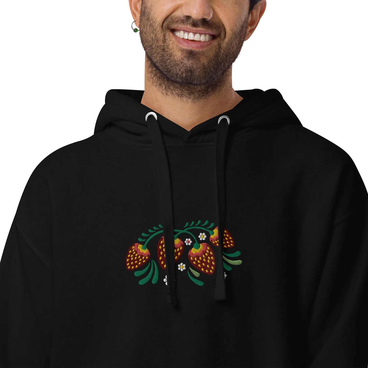 Russian Khokhloma Embroidered Hoodie - The Global Wanderer