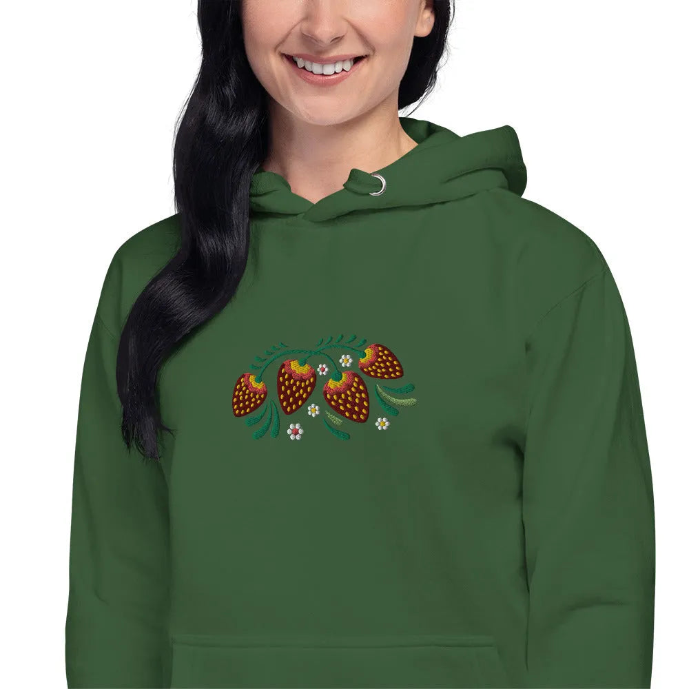 Russian Khokhloma Embroidered Hoodie - The Global Wanderer