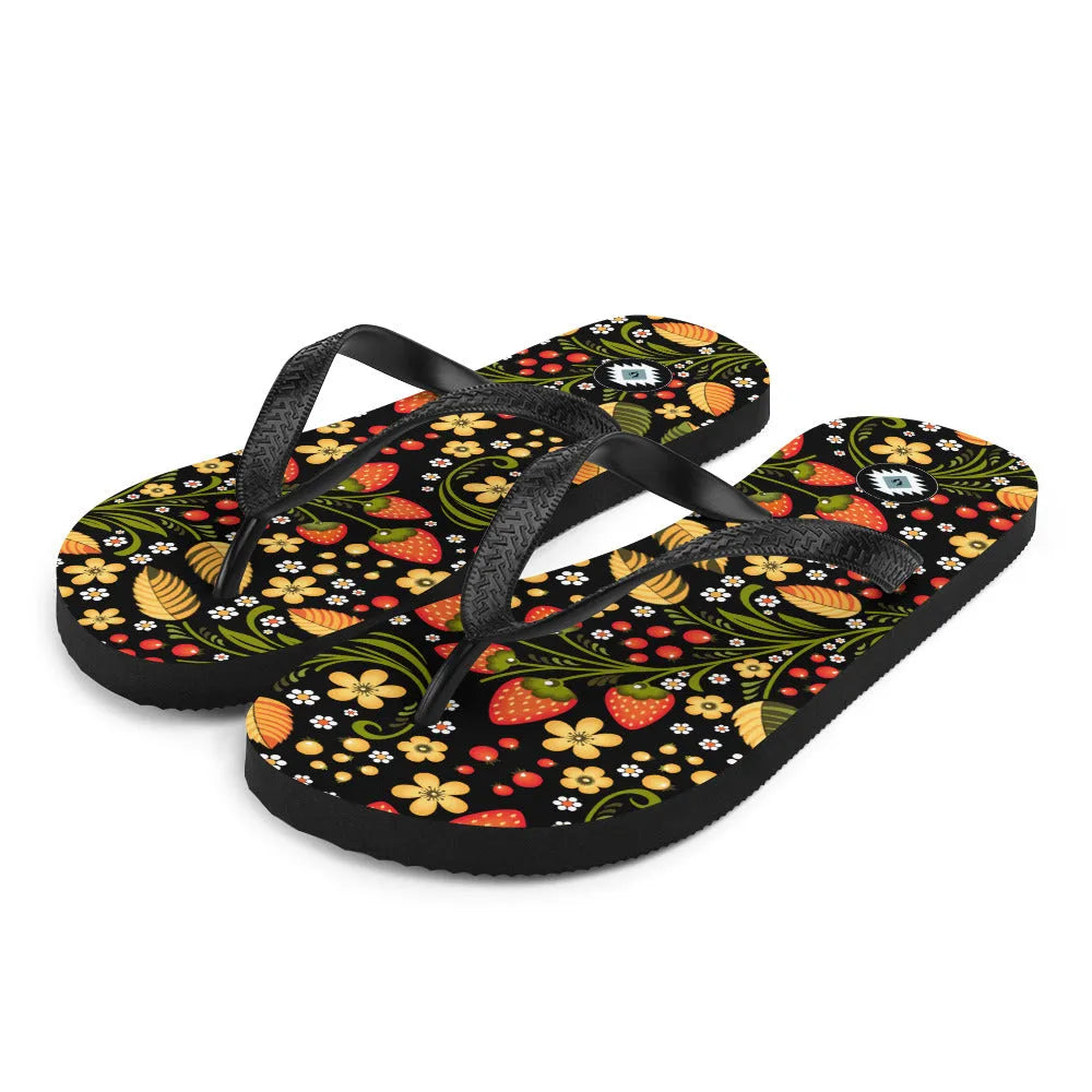 Russian Khokhloma Flip Flops - The Global Wanderer