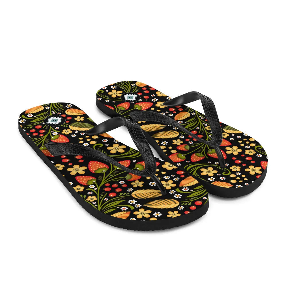 Russian Khokhloma Flip Flops - The Global Wanderer