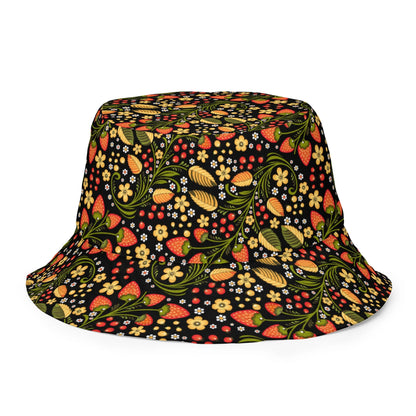 Russian Khokhloma Reversible Bucket Hat - The Global Wanderer