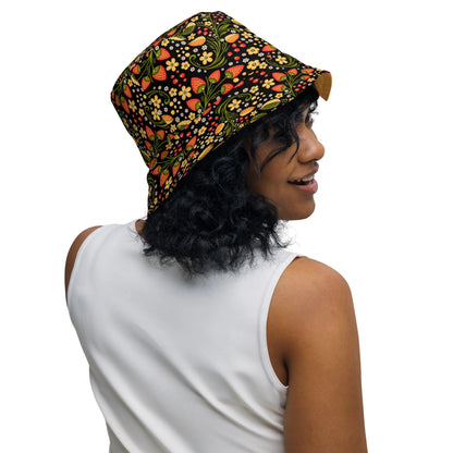 Russian Khokhloma Reversible Bucket Hat - The Global Wanderer