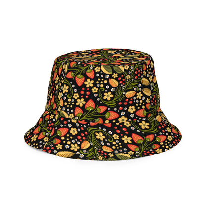 Russian Khokhloma Reversible Bucket Hat - The Global Wanderer