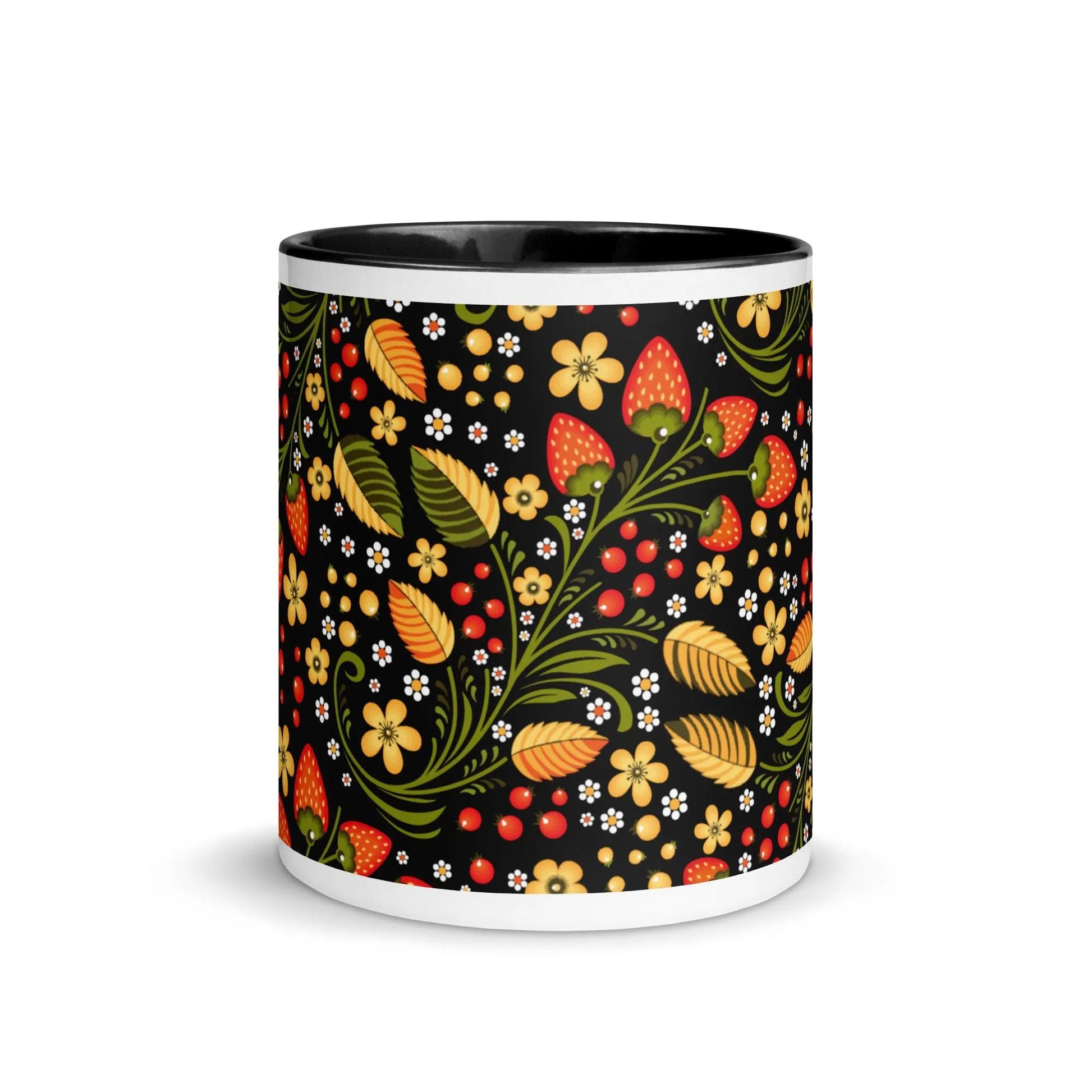 Russian Khokhloma Strawberry Mug - The Global Wanderer