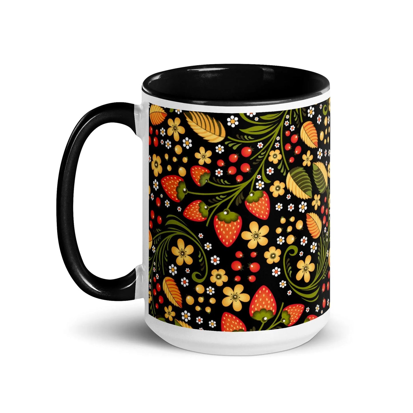 Russian Khokhloma Strawberry Mug - The Global Wanderer