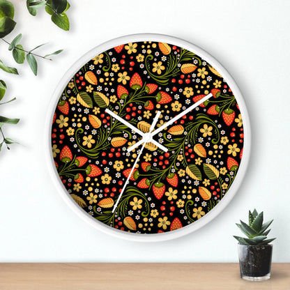 Russian Khokhloma Wall Clock - The Global Wanderer