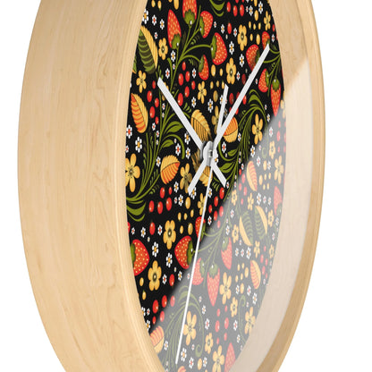 Russian Khokhloma Wall Clock - The Global Wanderer