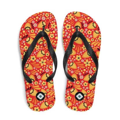 Russian Red Khokhloma Flip Flops - The Global Wanderer