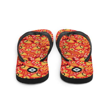 Russian Red Khokhloma Flip Flops - The Global Wanderer