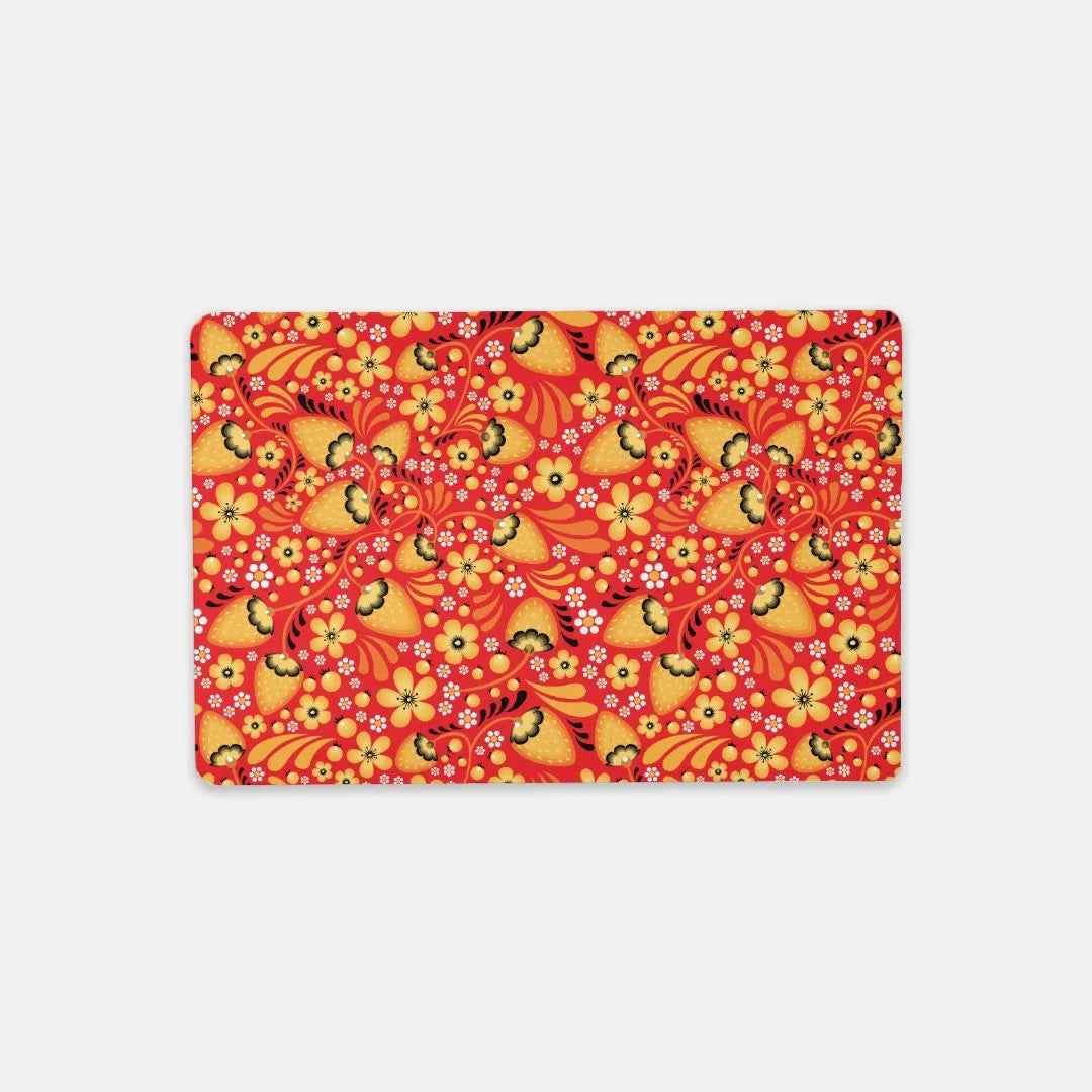 Russian Red Khokhloma Print Desk Mat - The Global Wanderer