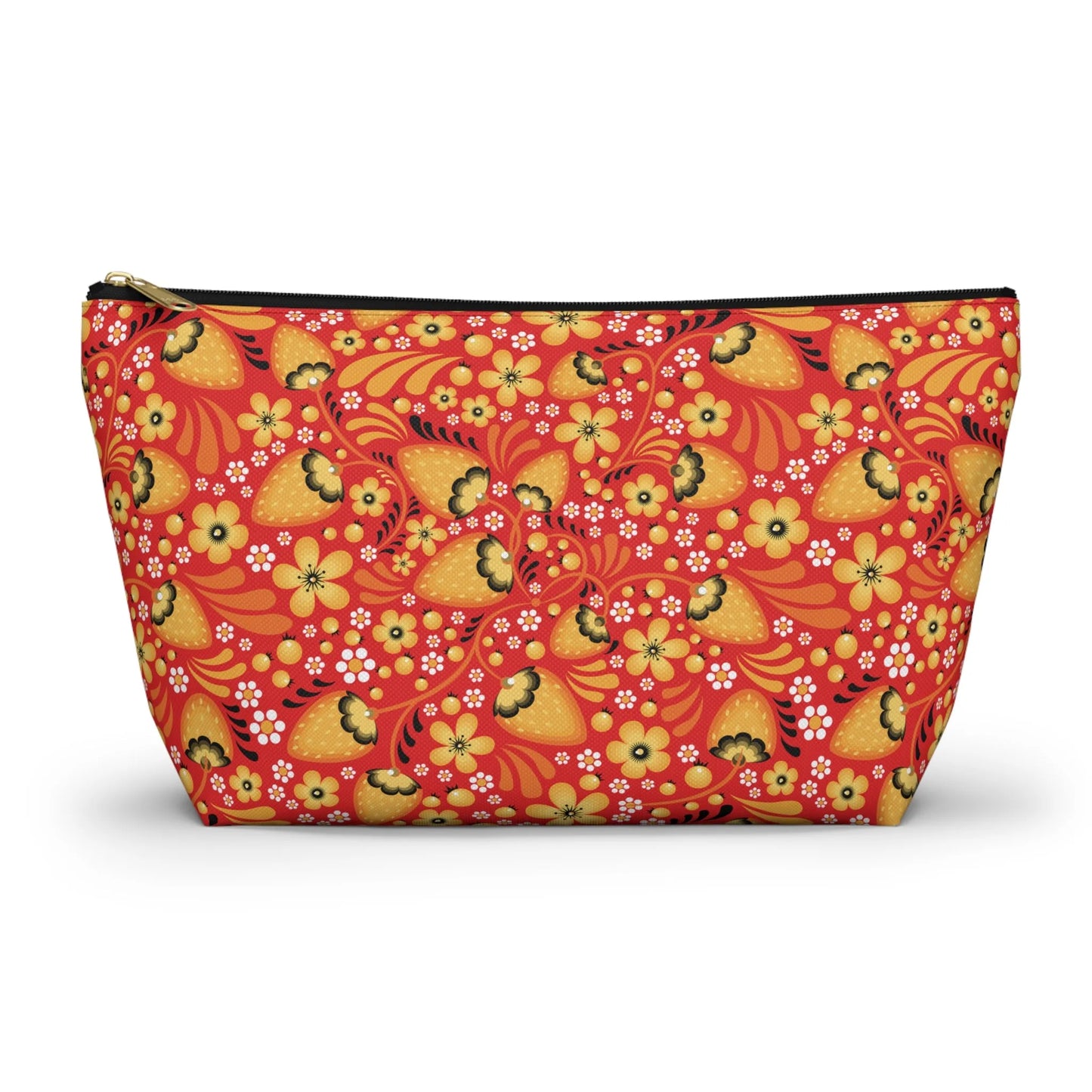 Russian Red Khokhloma Print Pouch - The Global Wanderer