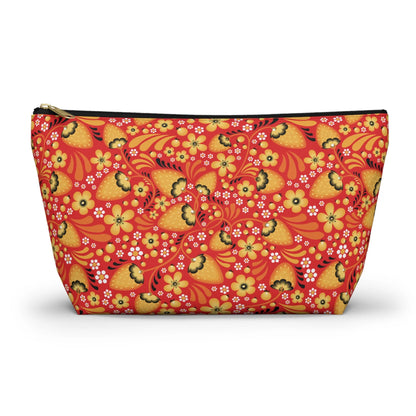 Russian Red Khokhloma Print Pouch - The Global Wanderer