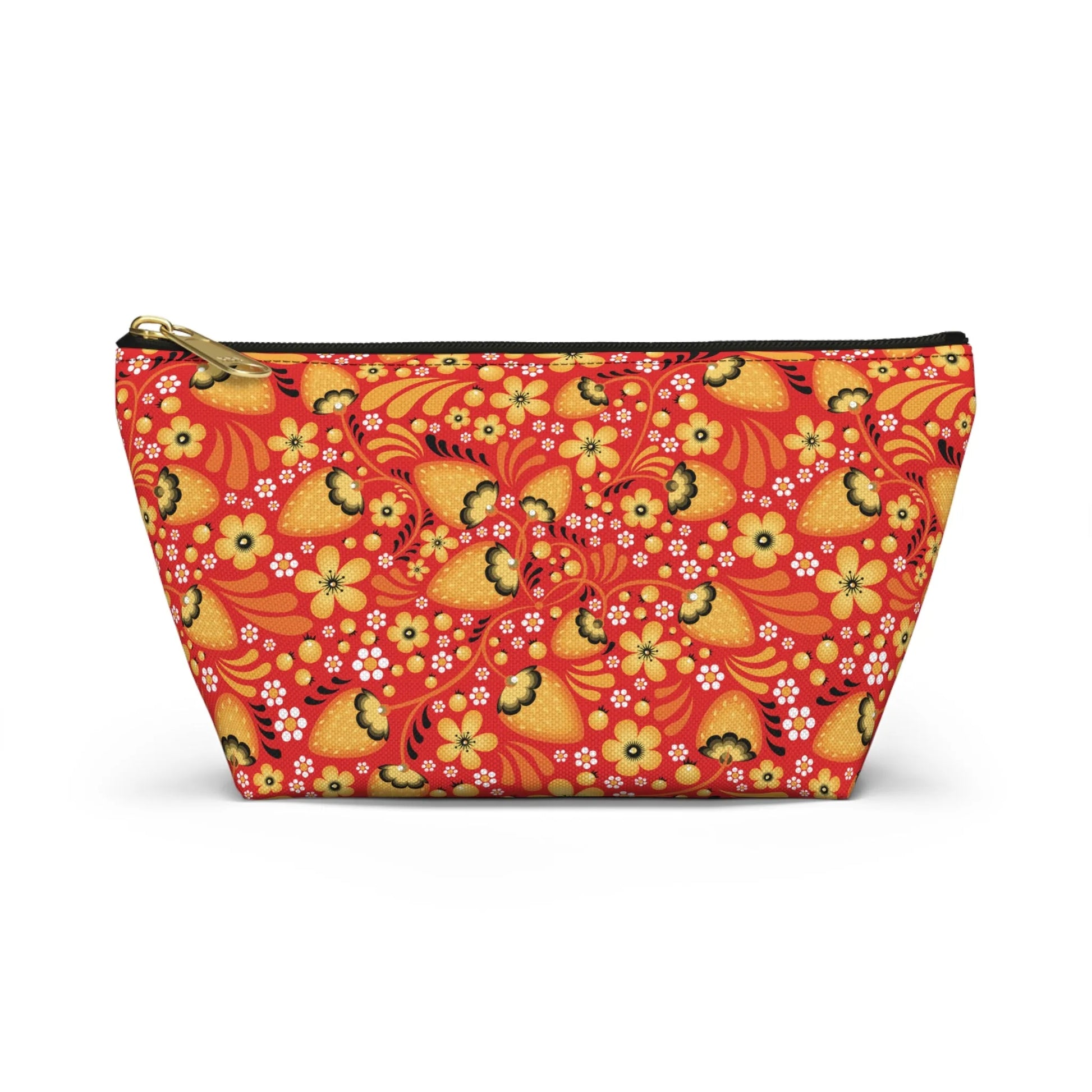 Russian Red Khokhloma Print Pouch - The Global Wanderer