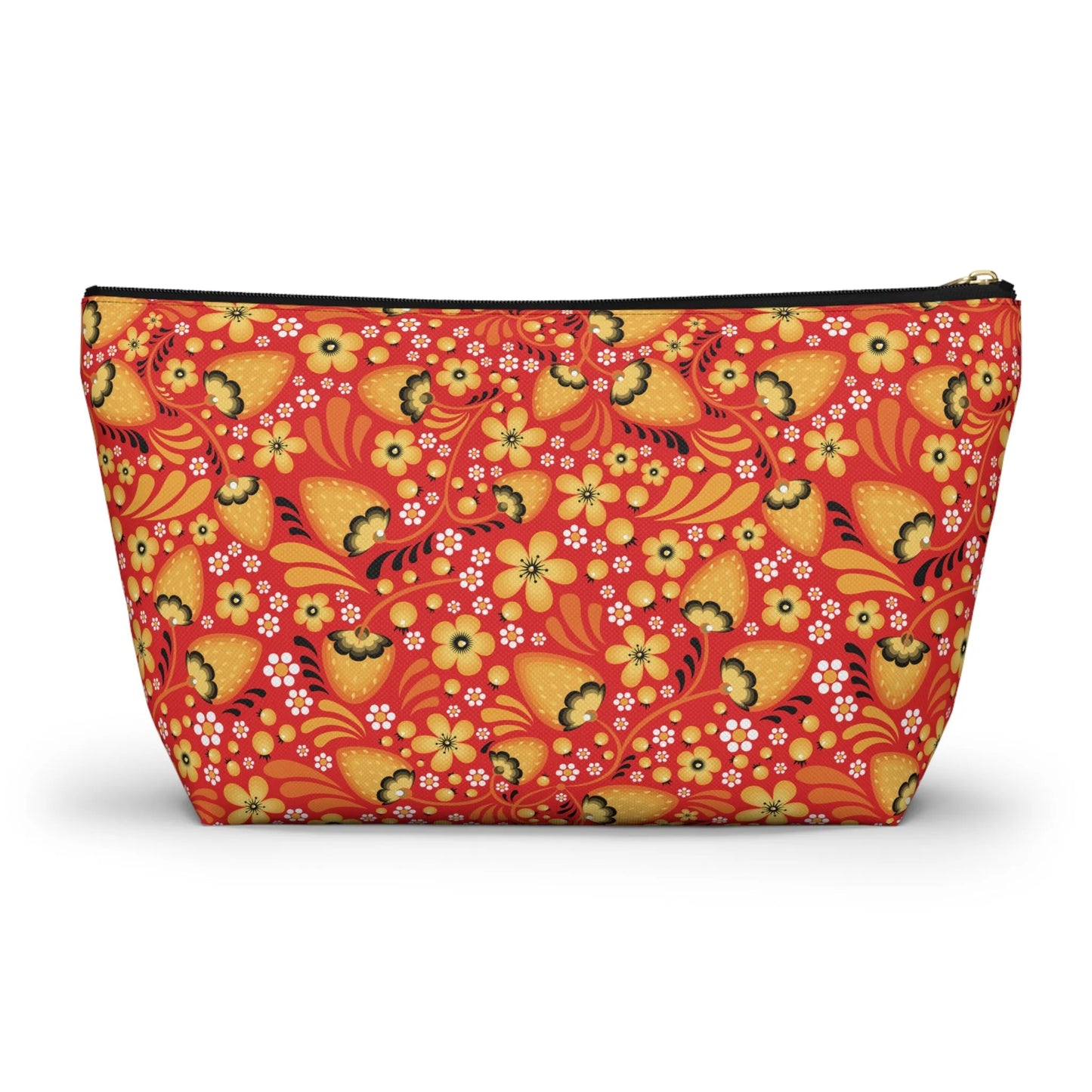 Russian Red Khokhloma Print Pouch - The Global Wanderer