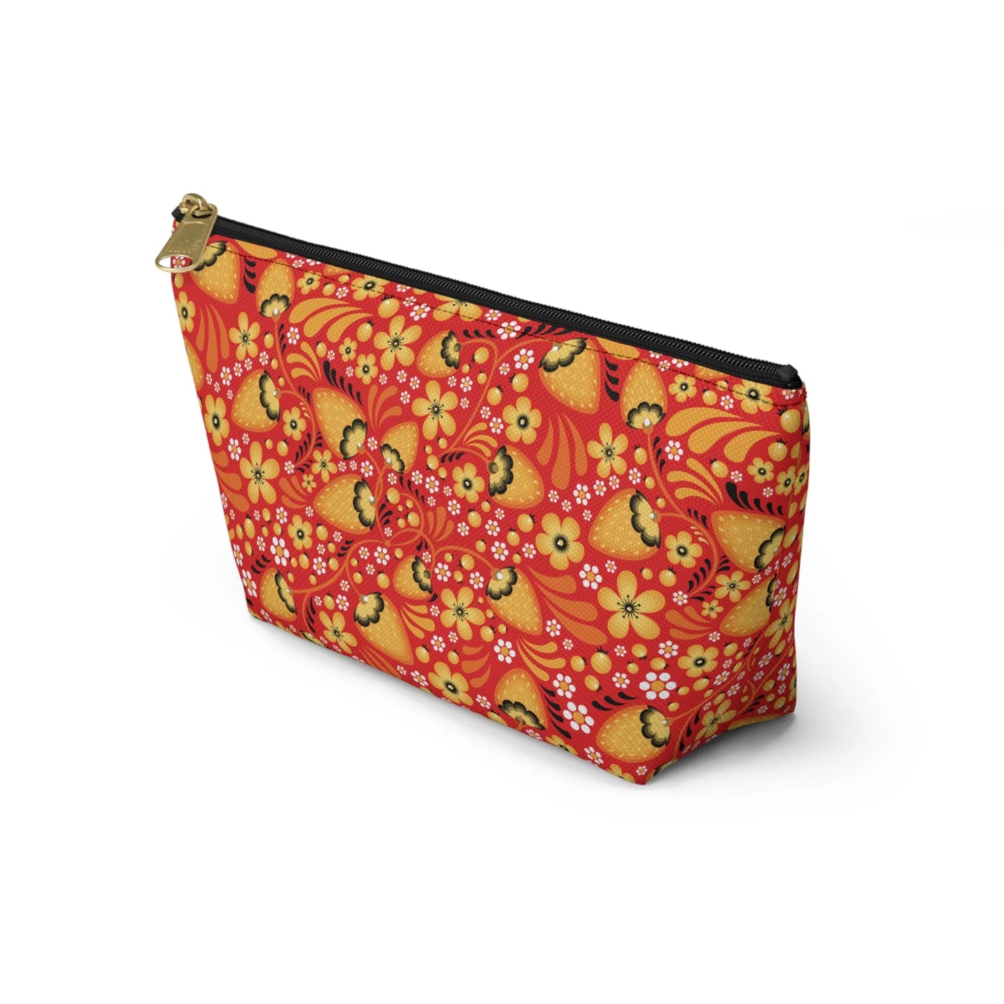 Russian Red Khokhloma Print Pouch - The Global Wanderer