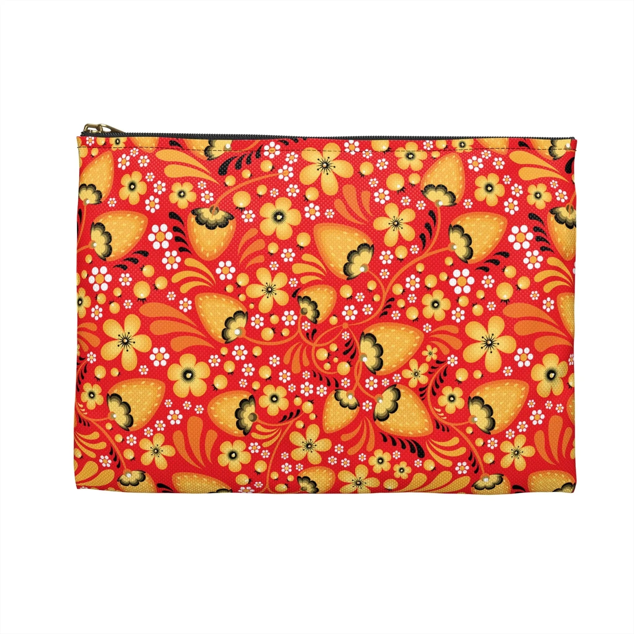 Russian Red Khokhloma Print Pouch - The Global Wanderer