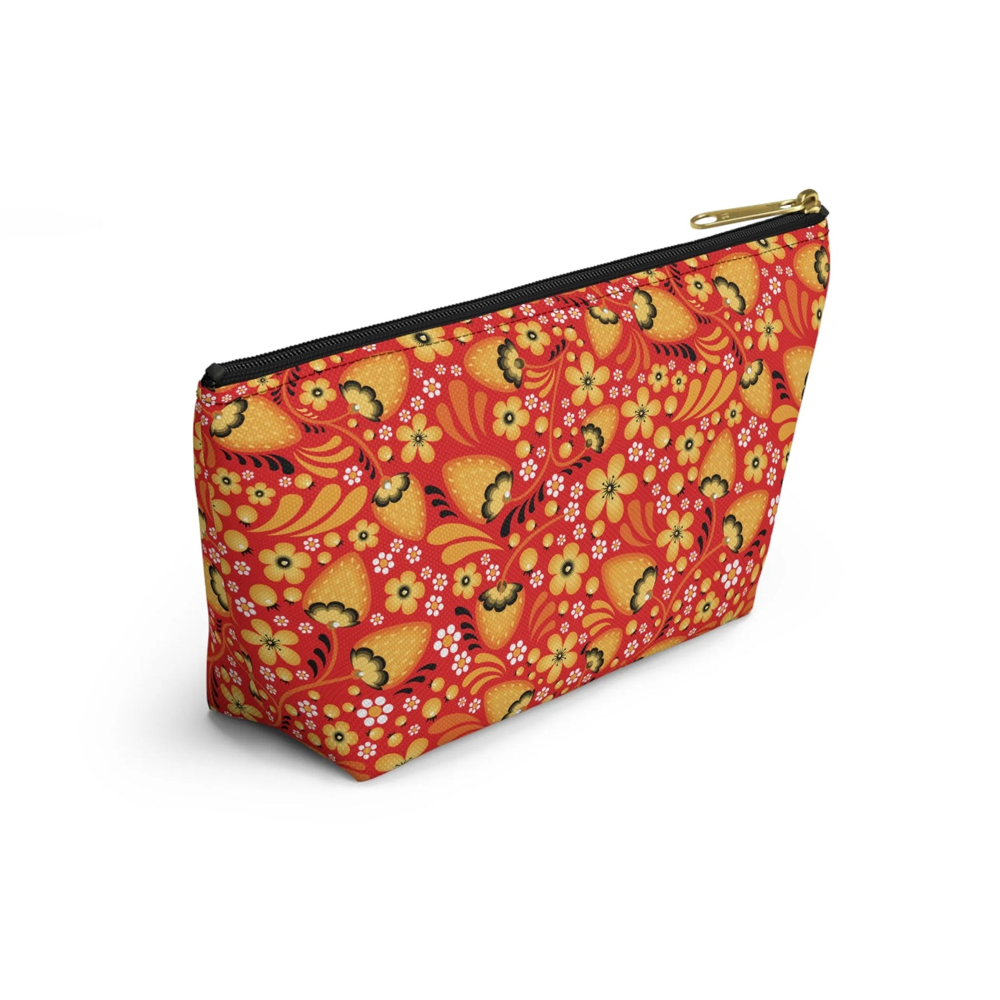 Russian Red Khokhloma Print Pouch - The Global Wanderer