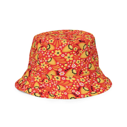 Russian Red Khokhloma Reversible Bucket Hat - The Global Wanderer