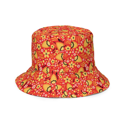 Russian Red Khokhloma Reversible Bucket Hat - The Global Wanderer