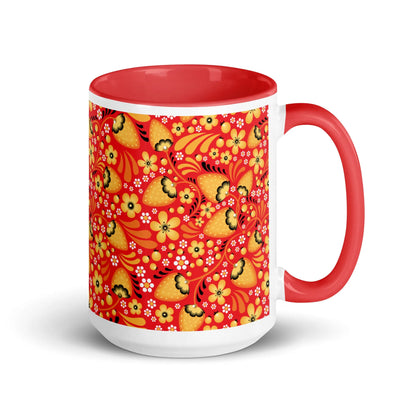 Russian Red Khokhloma Strawberry Mug - The Global Wanderer